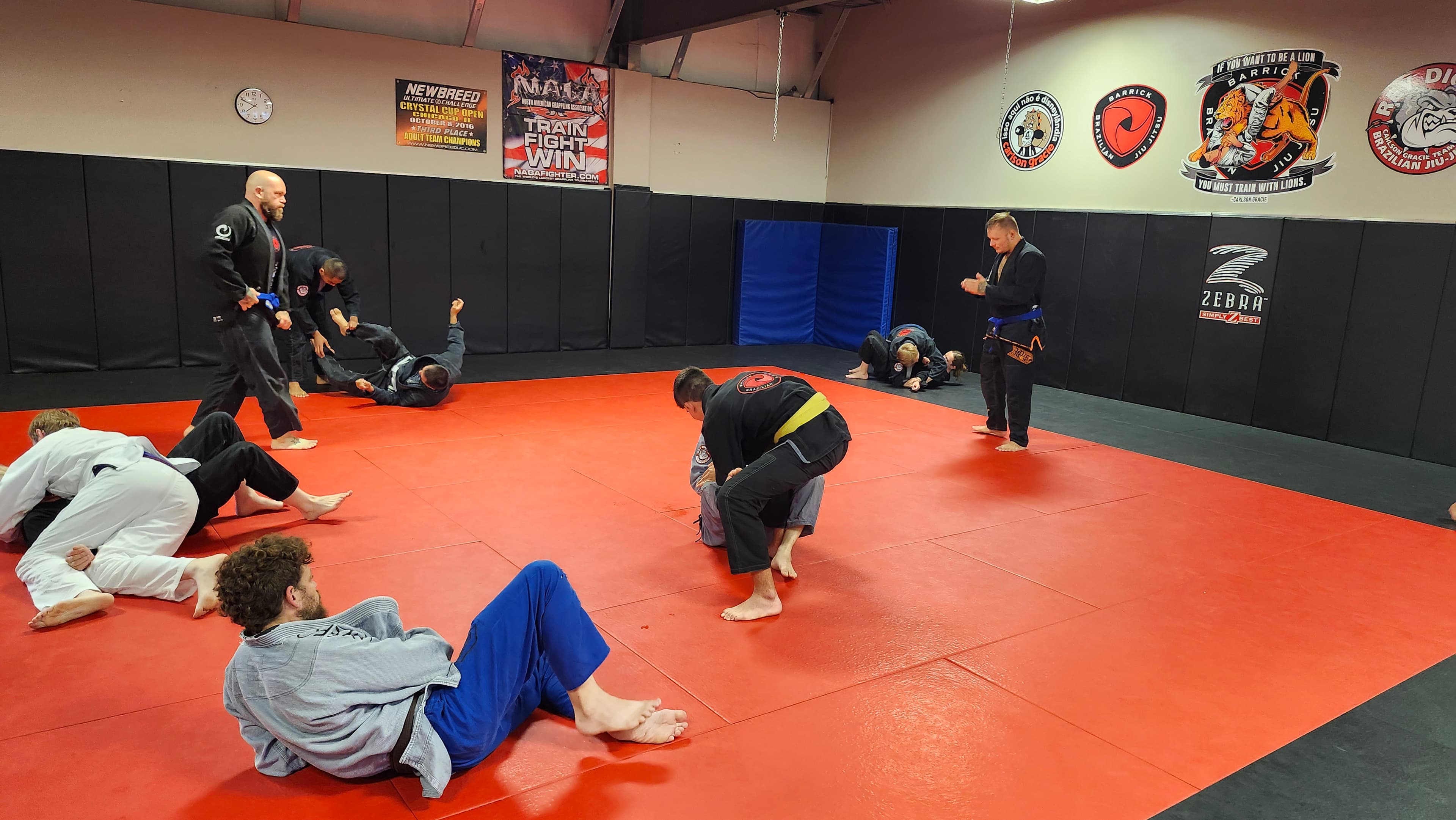 Adult Brazilian Jiu-Jitsu class at Barrick BJJ in Goshen